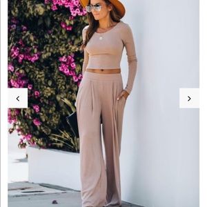 Hermosa Ribbed Crop Top & Pants